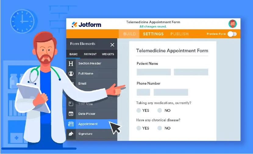 Jotform Form Builder Interface Illustration